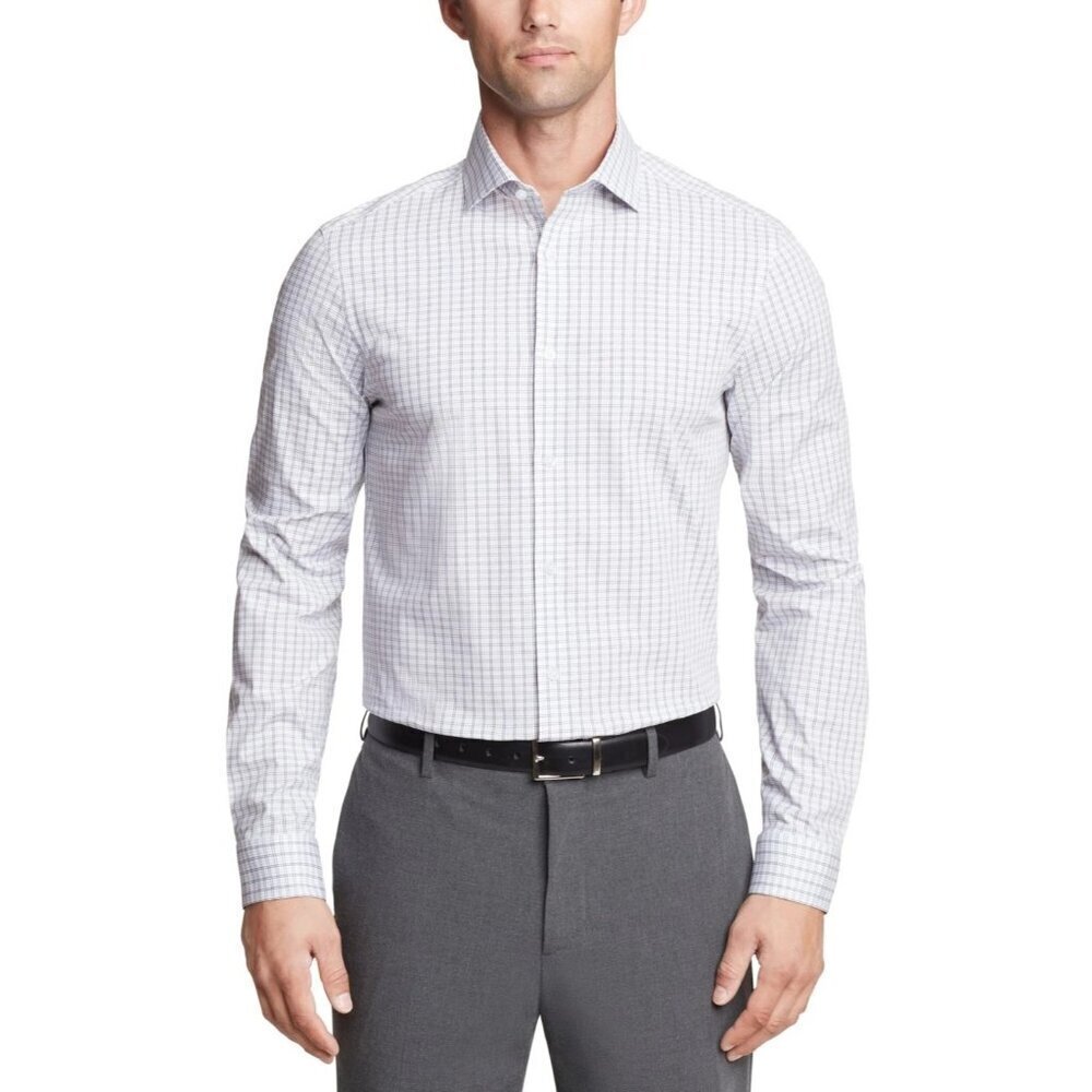 Calvin Klein Men's XL  Checkered Button down Dress Shirt